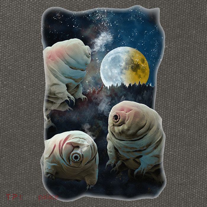 Tardigrades Howling At Moon Funny Tardigrade Lovers Costume Cotton Canvas Backpack