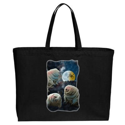 Tardigrades Howling At Moon Funny Tardigrade Lovers Costume Cotton Canvas Jumbo Tote