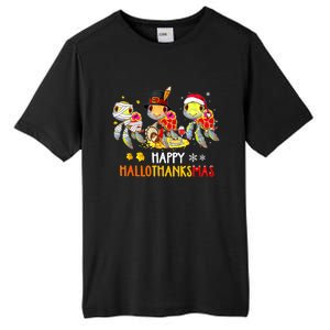 Turtles Halloween And Merry Christmas Happy Hallothanksmas Tall Fusion ChromaSoft Performance T-Shirt