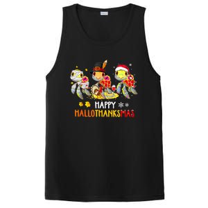 Turtles Halloween And Merry Christmas Happy Hallothanksmas PosiCharge Competitor Tank