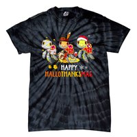 Turtles Halloween And Merry Christmas Happy Hallothanksmas Tie-Dye T-Shirt