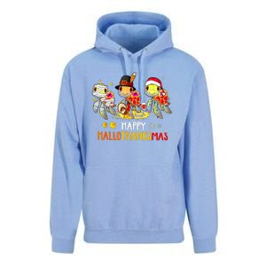 Turtles Halloween And Merry Christmas Happy Hallothanksmas Unisex Surf Hoodie