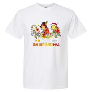 Turtles Halloween And Merry Christmas Happy Hallothanksmas Garment-Dyed Heavyweight T-Shirt