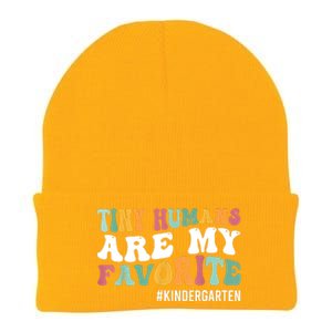 Tiny Humans Are My Favorite Funny Teaching Kindergarten Knit Cap Winter Beanie