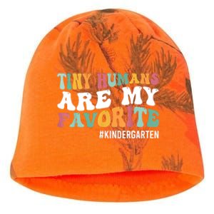 Tiny Humans Are My Favorite Funny Teaching Kindergarten Kati - Camo Knit Beanie