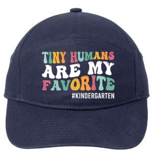 Tiny Humans Are My Favorite Funny Teaching Kindergarten 7-Panel Snapback Hat