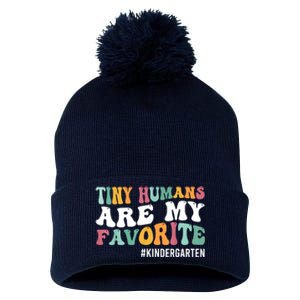 Tiny Humans Are My Favorite Funny Teaching Kindergarten Pom Pom 12in Knit Beanie