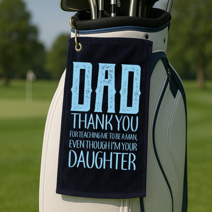 Thank You Dad For Teaching Me To Be A Man Golf Towel