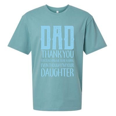Thank You Dad For Teaching Me To Be A Man Sueded Cloud Jersey T-Shirt