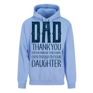 Thank You Dad For Teaching Me To Be A Man Unisex Surf Hoodie