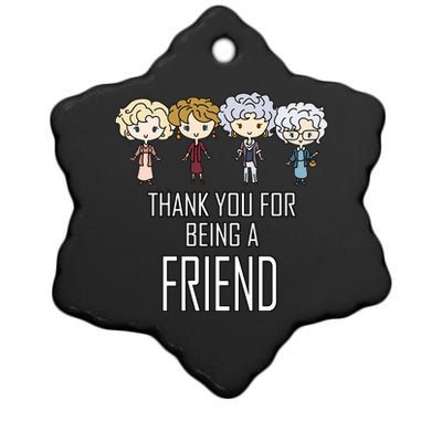 Thank You For Being A Friend Ceramic Star Ornament