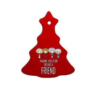 Thank You For Being A Friend Ceramic Tree Ornament