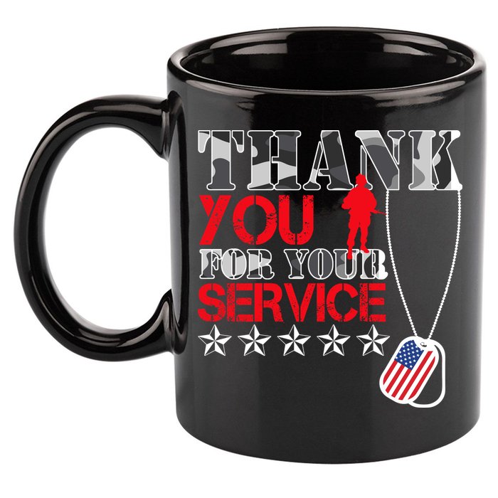 Thank You For Your Service 11oz C Handle Ceramic Mug