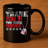 Thank You For Your Service 11oz C Handle Ceramic Mug