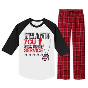 Thank You For Your Service Raglan Sleeve Pajama Set