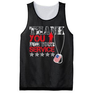 Thank You For Your Service Mesh Reversible Basketball Jersey Tank