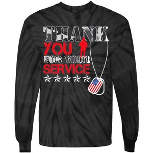 Thank You For Your Service Tie-Dye Long Sleeve Shirt