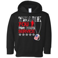 Thank You For Your Service Toddler Hoodie