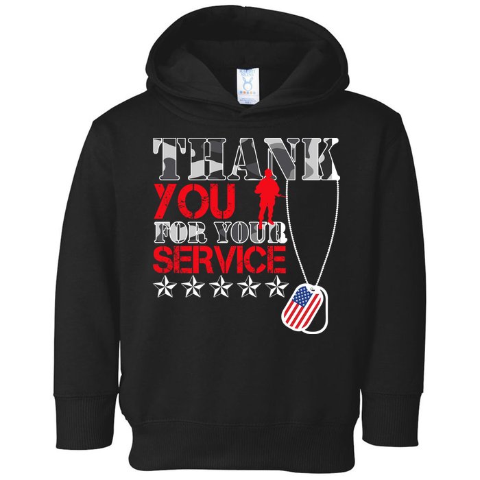 Thank You For Your Service Toddler Hoodie