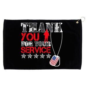 Thank You For Your Service Grommeted Golf Towel