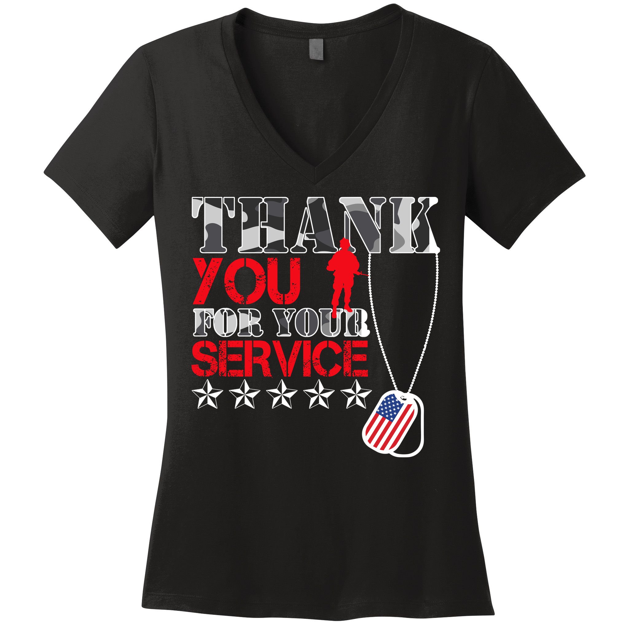 Thank You For Your Service Women's V-Neck T-Shirt