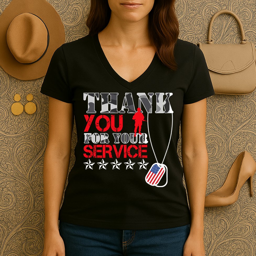 Thank You For Your Service Women's V-Neck T-Shirt