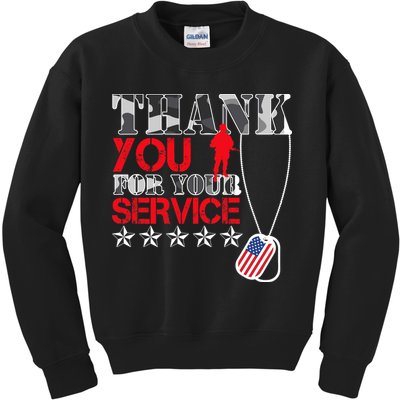 Thank You For Your Service Kids Sweatshirt