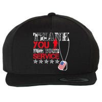 Thank You For Your Service Wool Snapback Cap