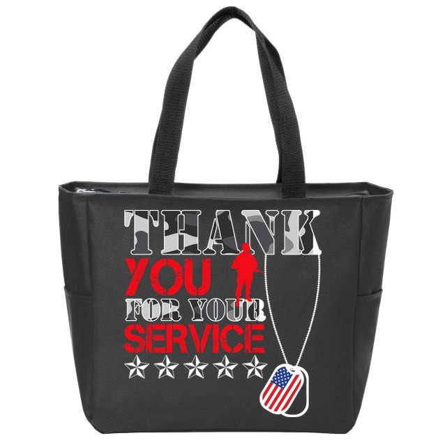 Thank You For Your Service Zip Tote Bag