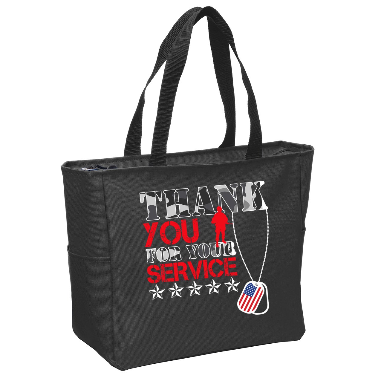 Thank You For Your Service Zip Tote Bag