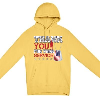 Thank You For Your Service Veterans Day Premium Pullover Hoodie