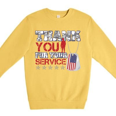 Thank You For Your Service Veterans Day Premium Crewneck Sweatshirt