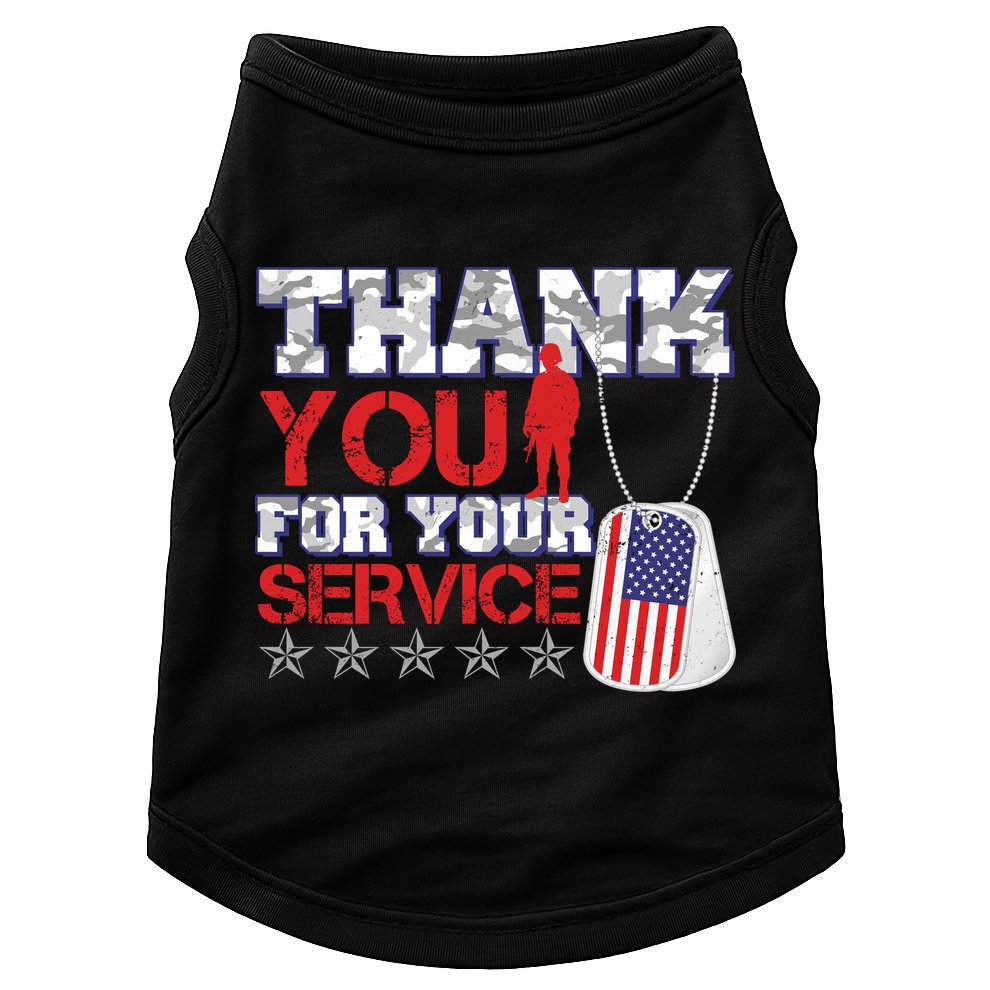 Thank You For Your Service Veterans Day Doggie Tank
