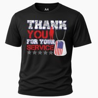 Thank You For Your Service Veterans Day Cooling Performance Crew T-Shirt