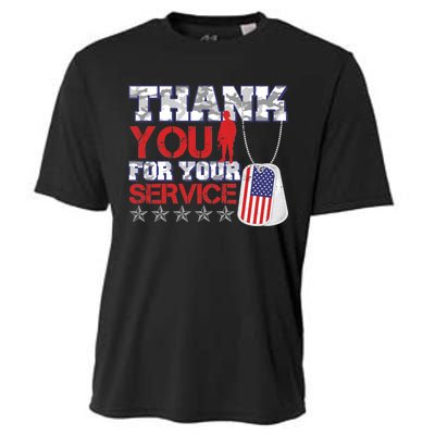 Thank You For Your Service Veterans Day Cooling Performance Crew T-Shirt