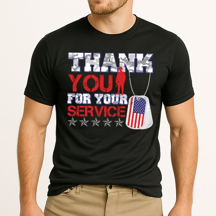 Thank You For Your Service Veterans Day Cooling Performance Crew T-Shirt