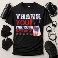 Thank You For Your Service Veterans Day Cooling Performance Crew T-Shirt