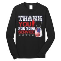 Thank You For Your Service Veterans Day Long Sleeve Shirt