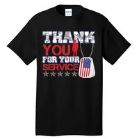 Thank You For Your Service Veterans Day Tall T-Shirt