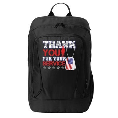 Thank You For Your Service Veterans Day City Backpack