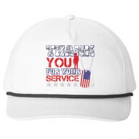 Thank You For Your Service Veterans Day Snapback Five-Panel Rope Hat