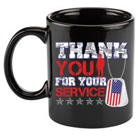 Thank You For Your Service Veterans Day 11oz C Handle Ceramic Mug