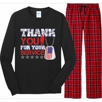 Thank You For Your Service Veterans Day Long Sleeve Pajama Set