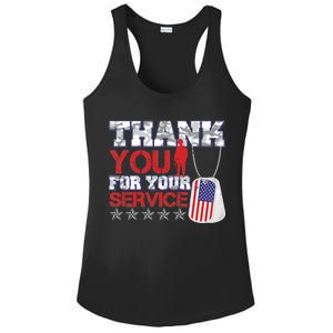 Thank You For Your Service Veterans Day Ladies PosiCharge Competitor Racerback Tank