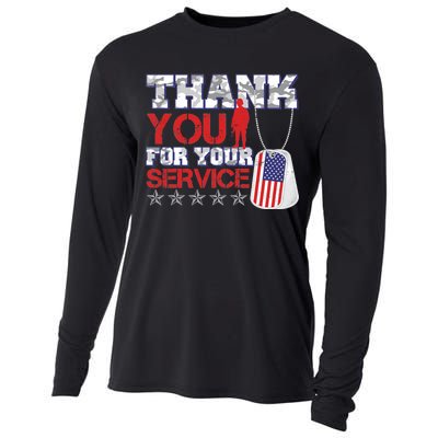 Thank You For Your Service Veterans Day Cooling Performance Long Sleeve Crew