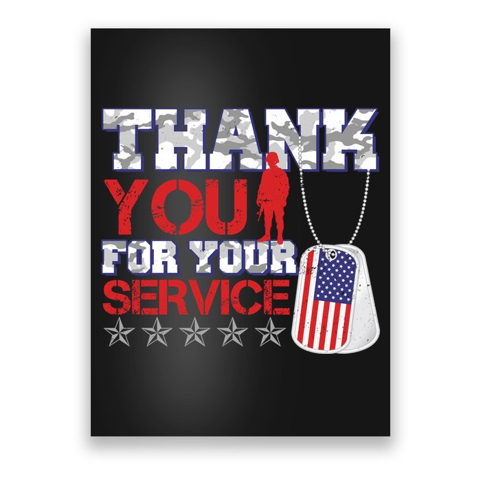 Thank You For Your Service Veterans Day Poster