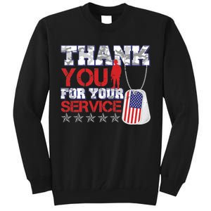 Thank You For Your Service Veterans Day Tall Sweatshirt