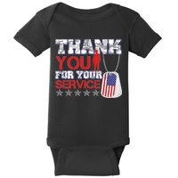 Thank You For Your Service Veterans Day Baby Bodysuit