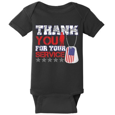 Thank You For Your Service Veterans Day Baby Bodysuit