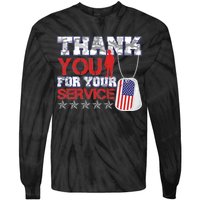 Thank You For Your Service Veterans Day Tie-Dye Long Sleeve Shirt